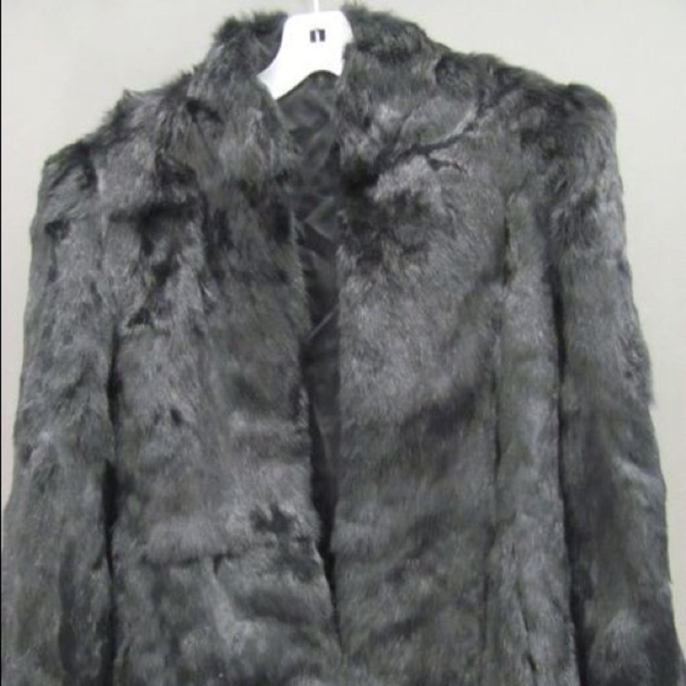 Hillmoor 100% Rabbit Fur Black Coat 🖤 - Picture 1 of 6